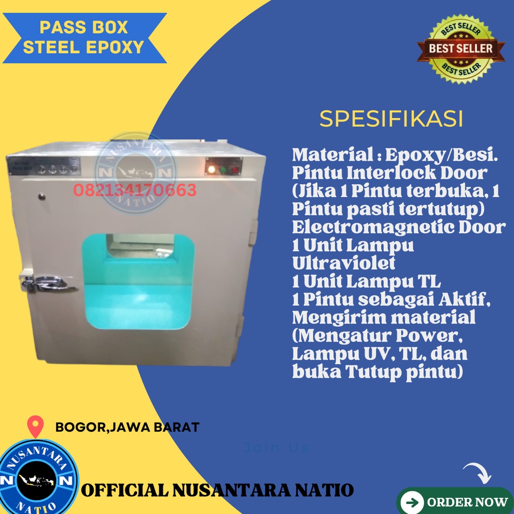 Jual Pass Box Epoxy Passbox Besi 40x40x40 Cm Interlock Door Clean