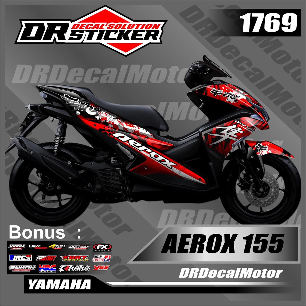 Jual Decal Costum Aerox 155 Desain Suka Suka Lis Variasi Sepeda Motor