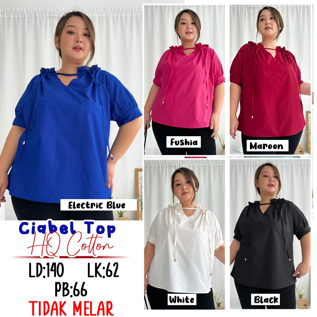 Jual CIABEL TOP BAJU ATASAN BLOUSE WANITA BIGSIZE BIG SIZE JUMBO BESAR