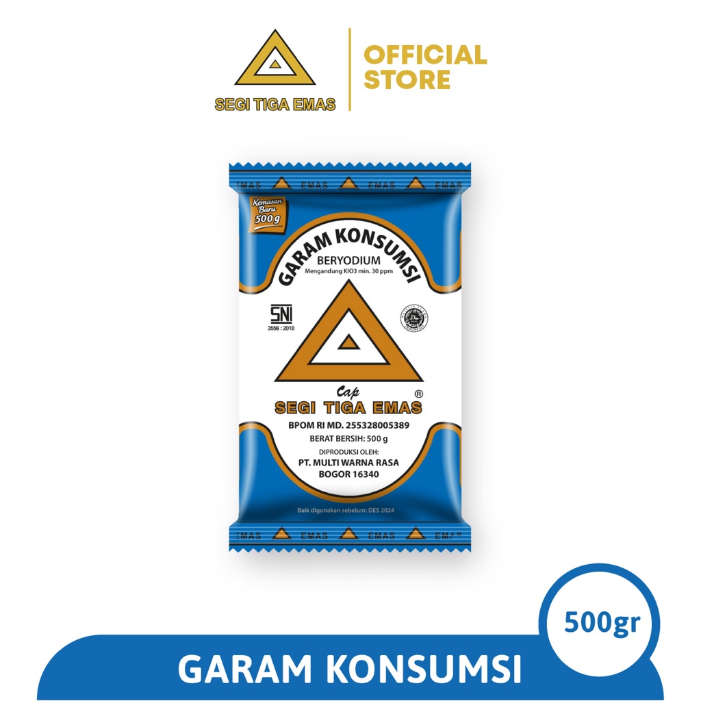 Jual Garam Segi Tiga Emas 500gr Shopee Indonesia