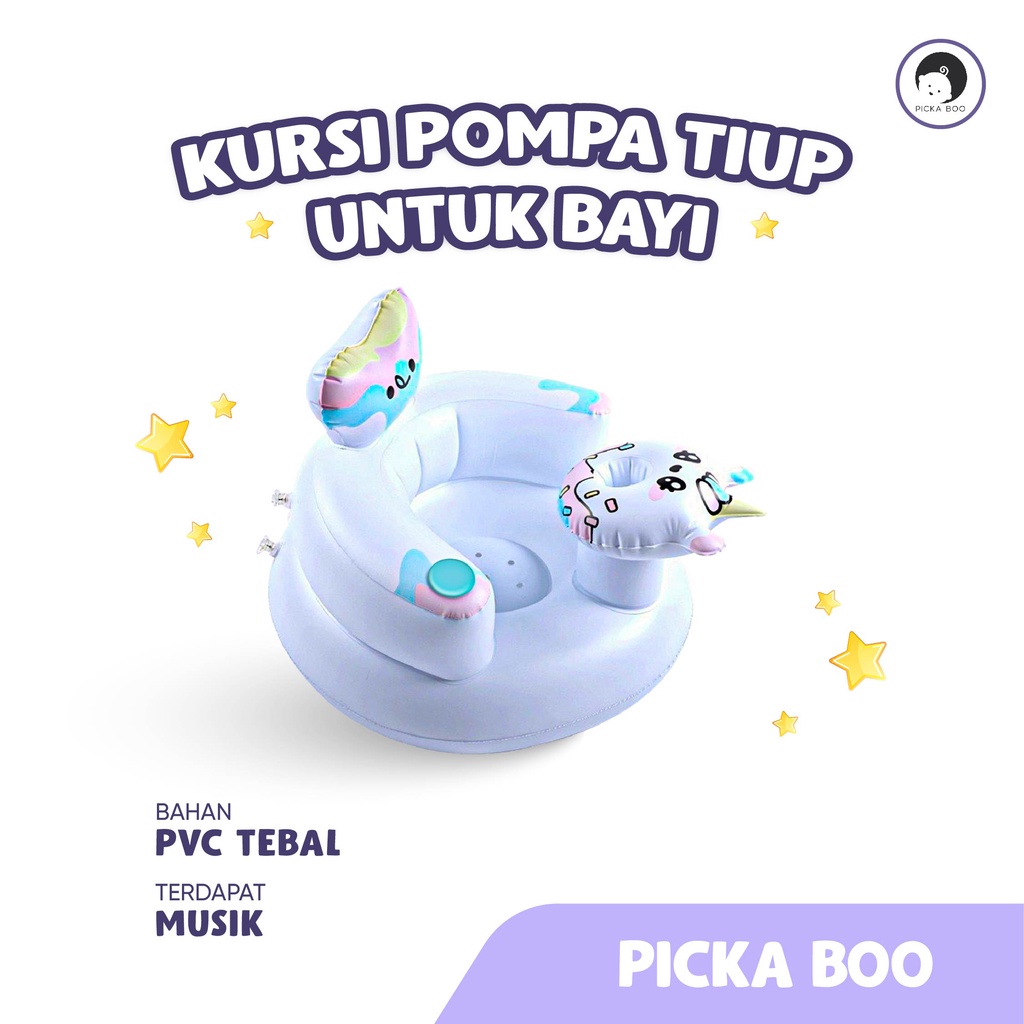 Jual Picka Boo Sofa Tiup Kursi Pompa Bayi Sofa Belajar Duduk Bahan Pvc