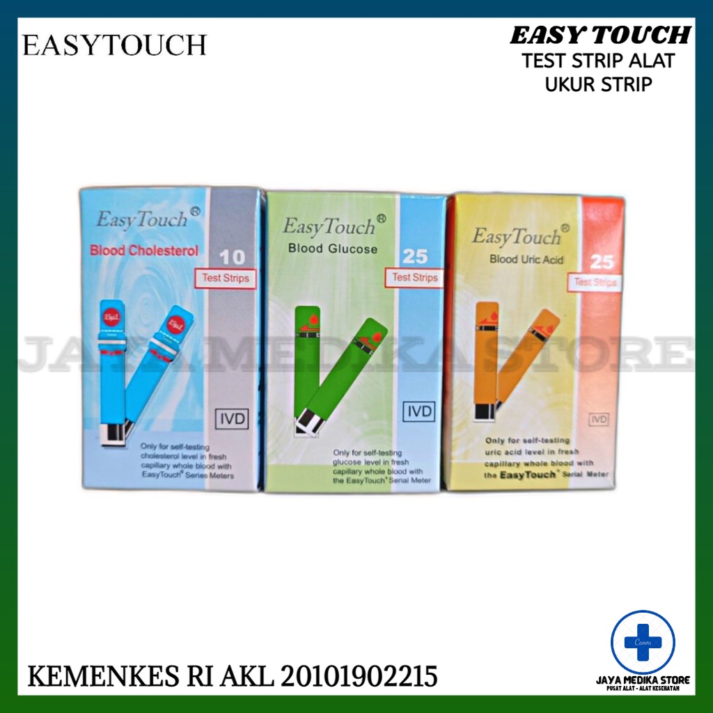 Jual Strip Easy Touch Gula Darah Kolestrol Asam Urat Strip Easy