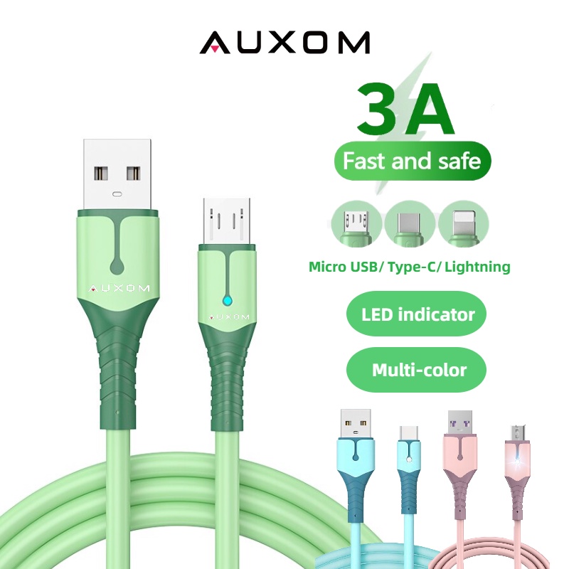 Jual AUXOM Kabel Data 3A Fast Charging Universal Type C Micro USB