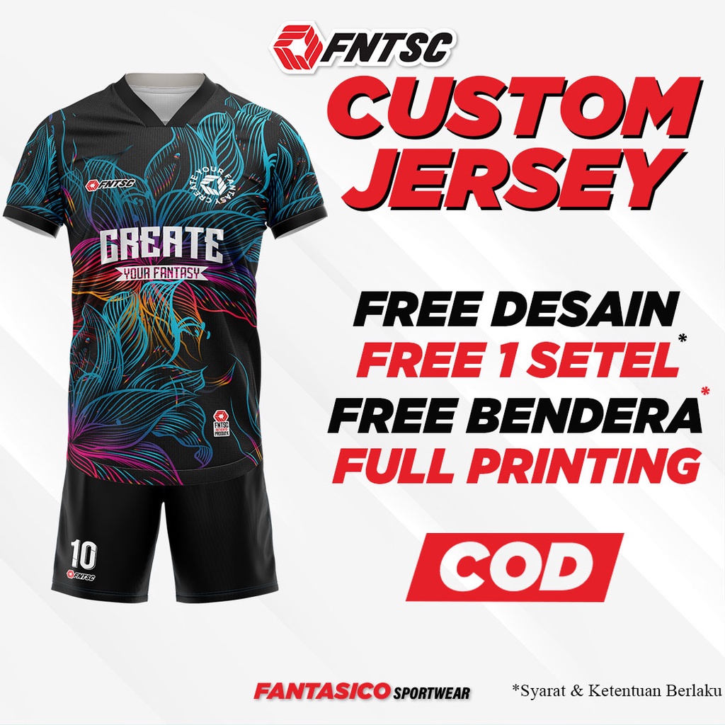 Jual Fantasico Jersey Printing Futsal Kaos Baju Stelan Setelan Bola