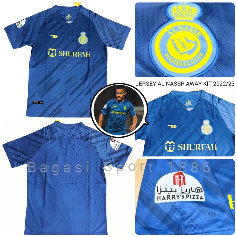 Jual Jersey Baju Bola Al Nassr Nasr Away Kit Tandang Biru