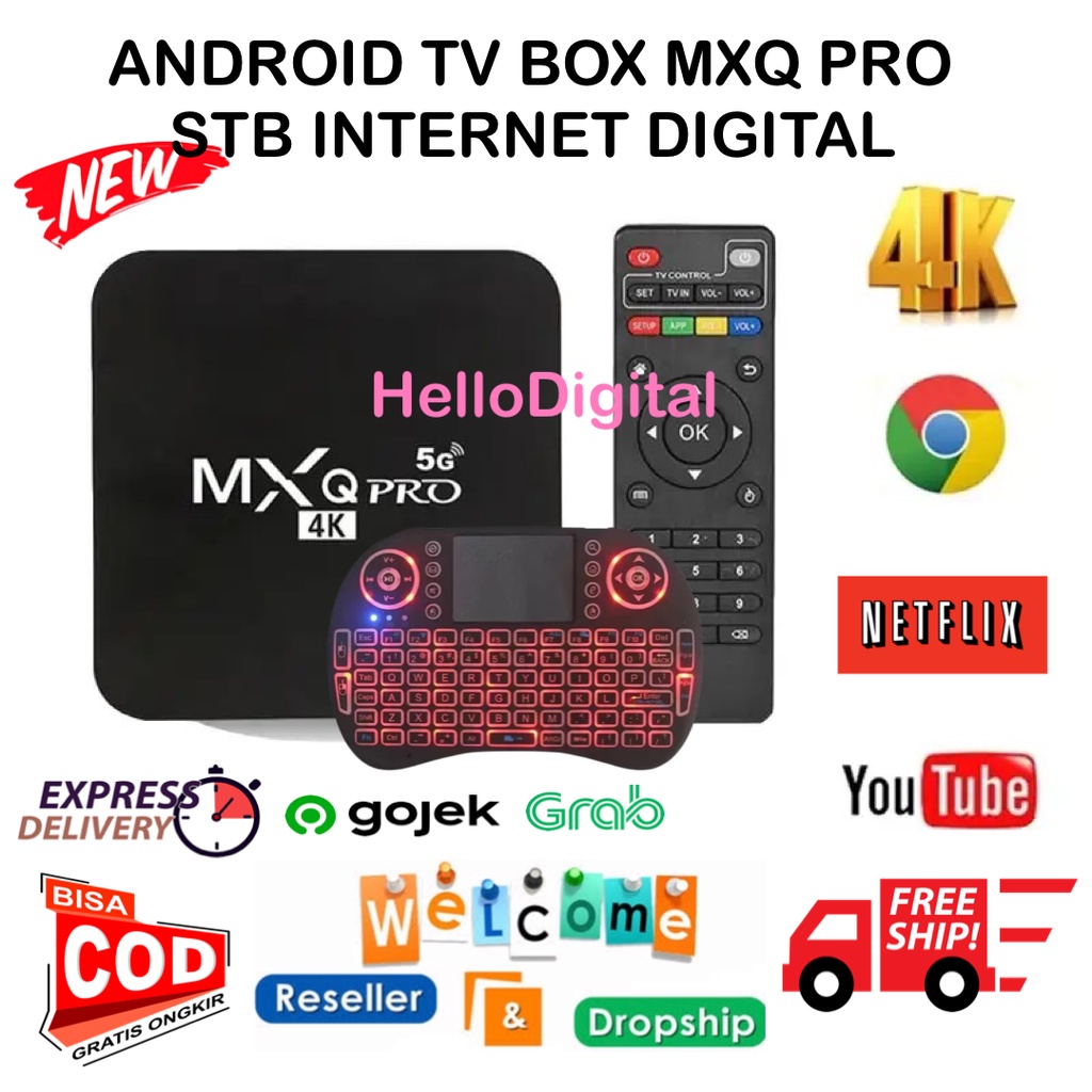 Jual Android TV BOX MXQ PRO 5G 4K Ultra HD SET TOP BOX MXQ PRO 5G