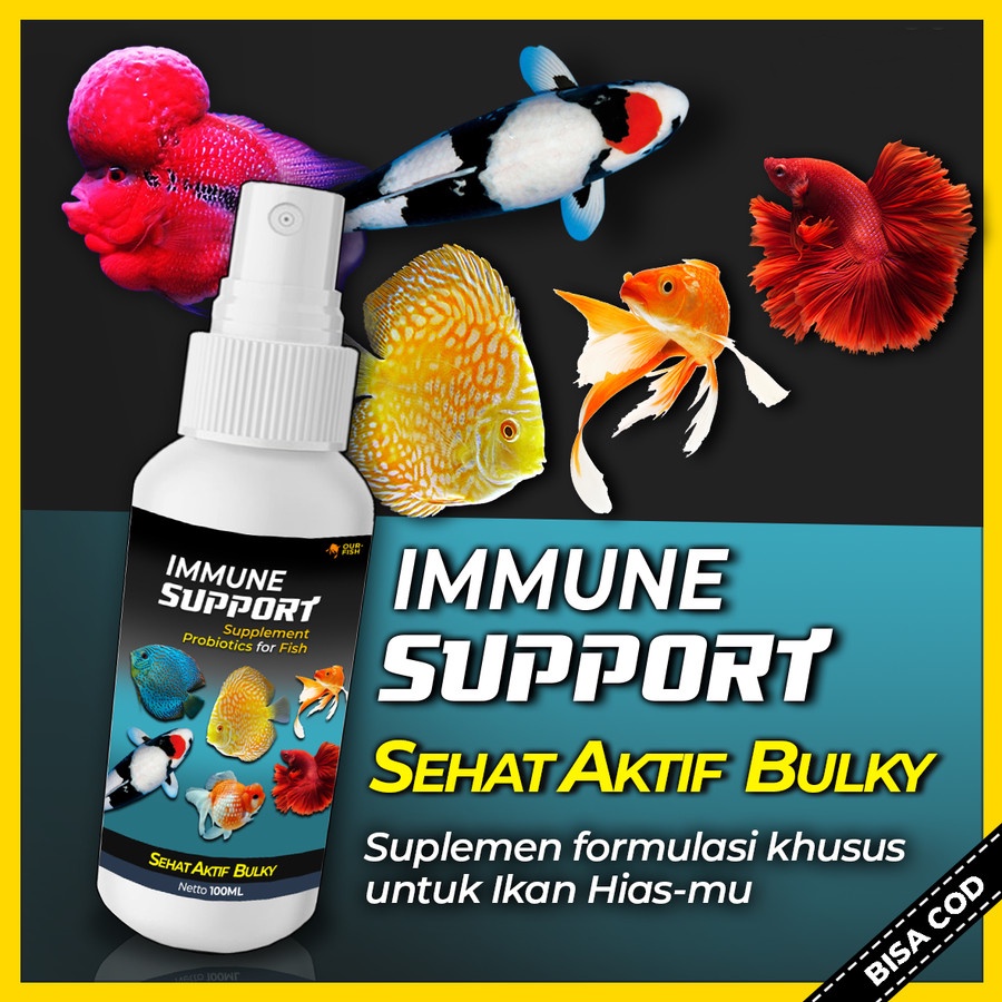 Jual Vitamin Ikan Hias IMMUNE SUPPORT Suplemen Ikan Cupang Discus