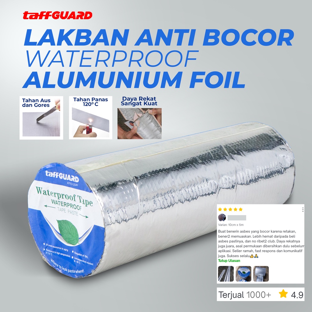 Jual Lakban Aluminum Foil Ukuran 5cm X 3m Anti Bocor Waterproof Untuk