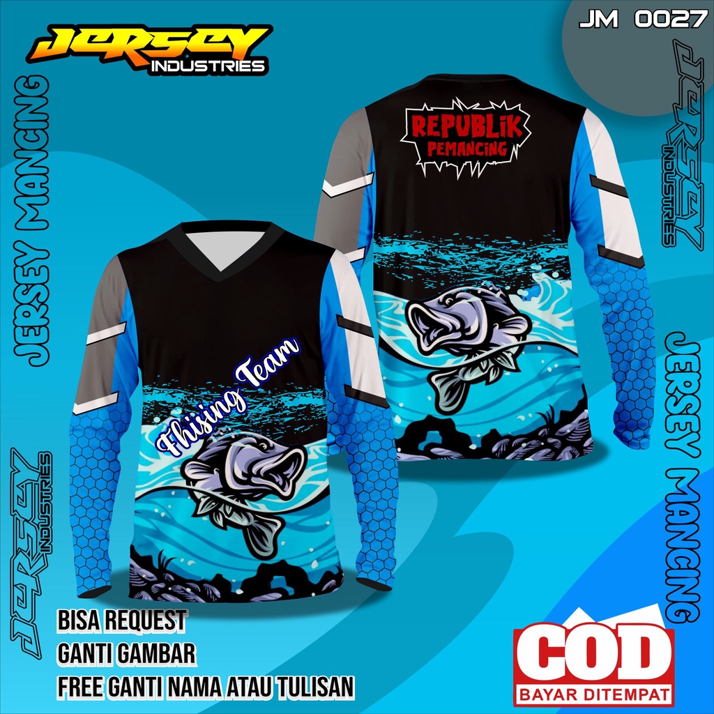 Jual Kaos Jersey Mancing Mania Desain Custom Bisa Ubah Nama Dan Nomor