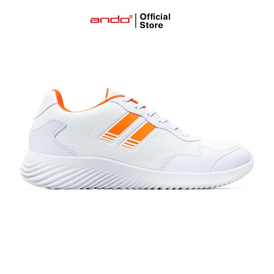 Jual Ando Official Sepatu Sneakers Randle Pria Dewasa Putih Oranye