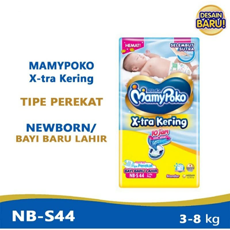 Jual Mamypoko X Tra Kering Newborn Nb S Popok Perekat Shopee