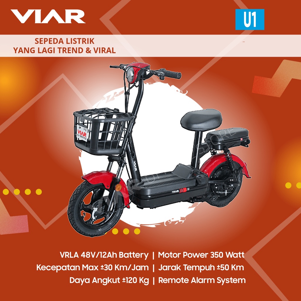 Jual VIAR U1 SEPEDA LISTRIK GARANSI RESMI NEW ORIGINAL DAN TERMURAH