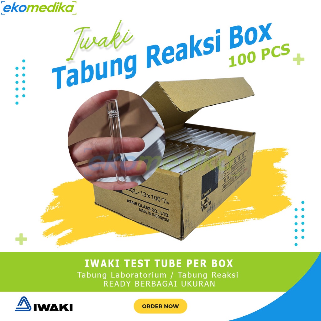 Jual Tabung Reaksi Ml Test Tube X Iwaki Tabung Reaksi Kaca