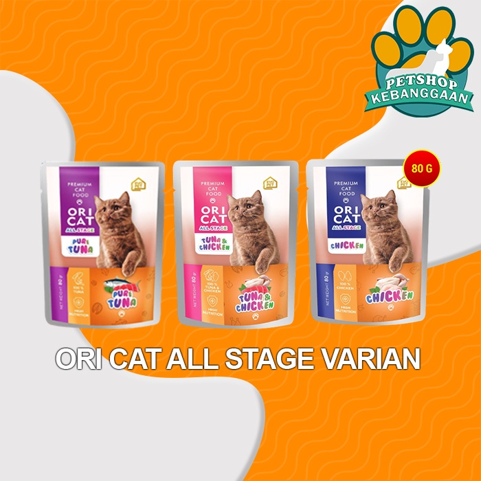 Jual Makanan Basah Kucing Ori Cat Pouch All Stage Wetfood Gr Shopee