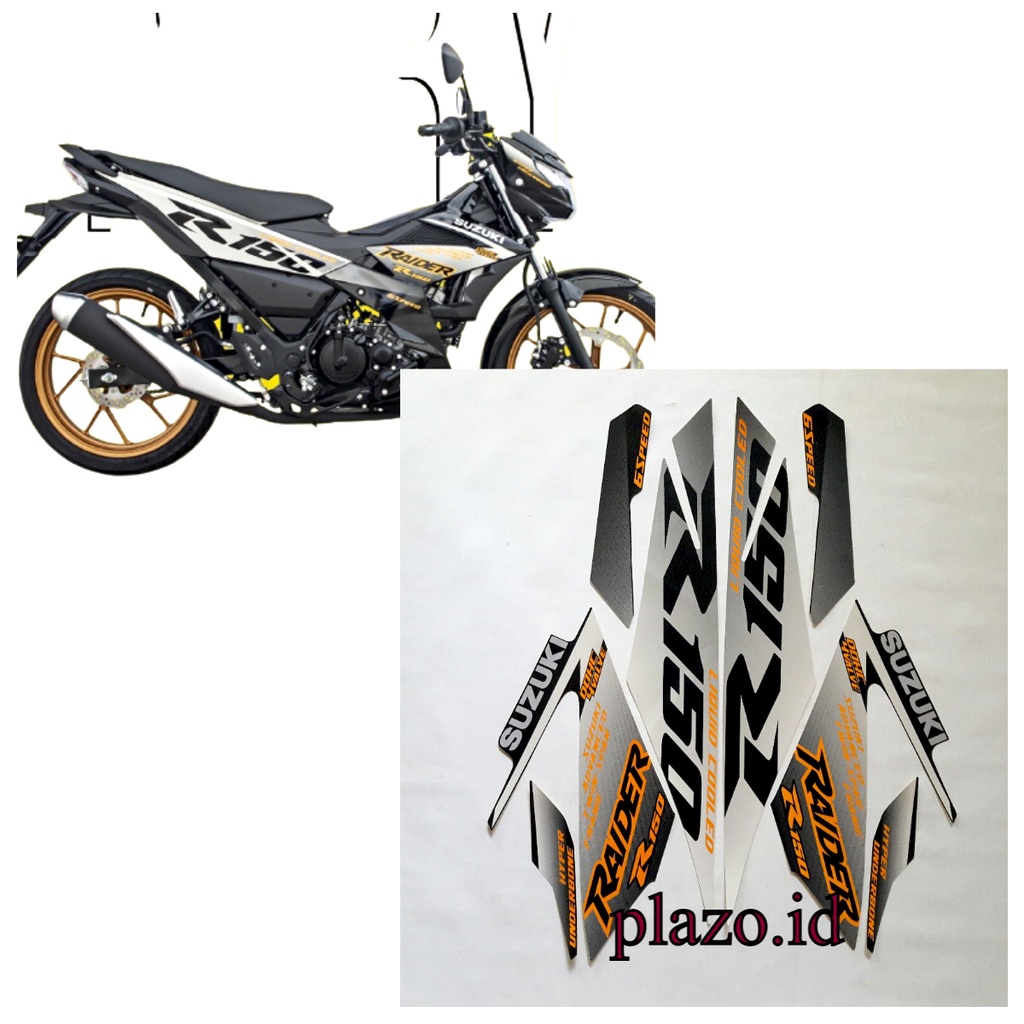 Jual Sticker Striping Lis Motor Suzuki Raider R Full Hitam