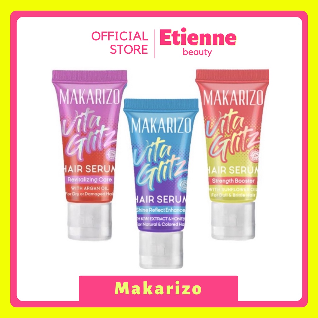 Jual Makarizo Vitaglitz Hair Serum 8ml Shopee Indonesia