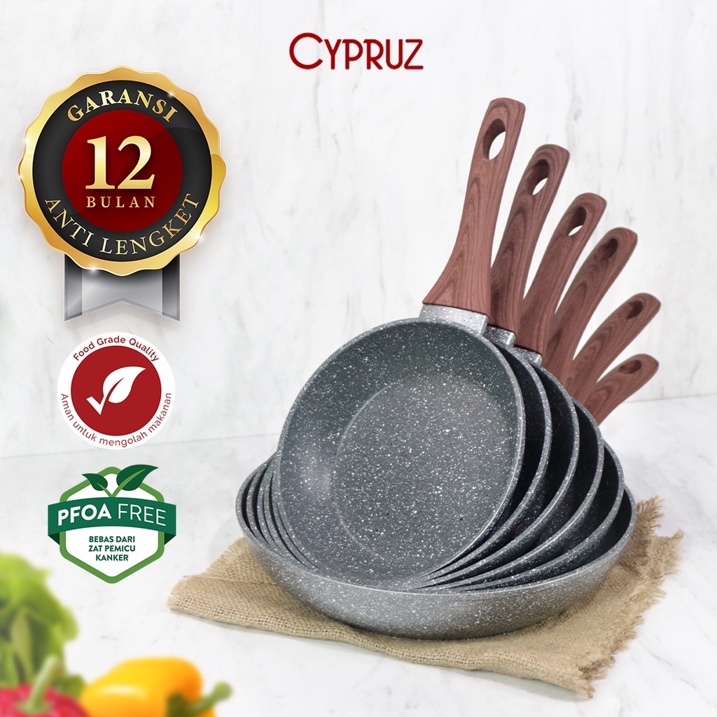 Jual Cypruz Fry Pan Induksi Marble Series Shopee Indonesia