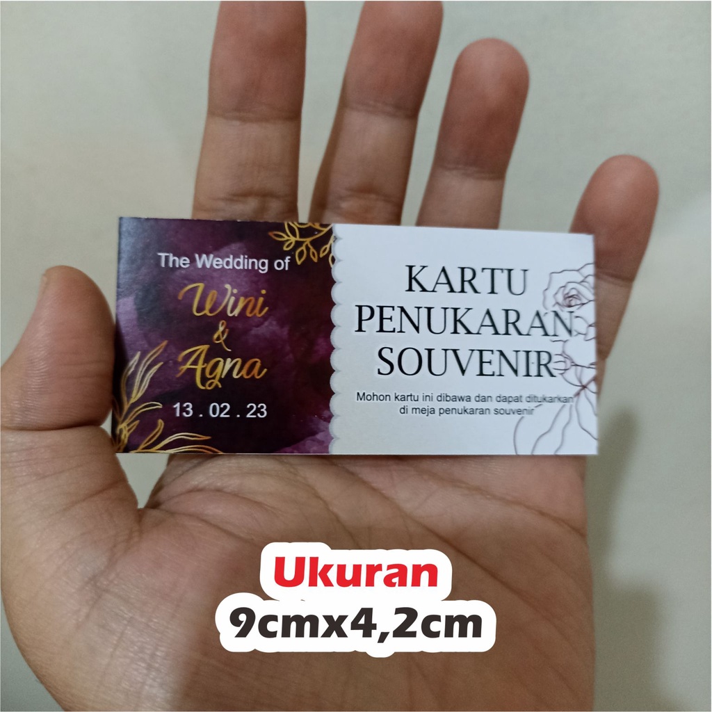 Jual Kupon Souvenir Kartu Penukaran Souvenir Pernikahan C Pl