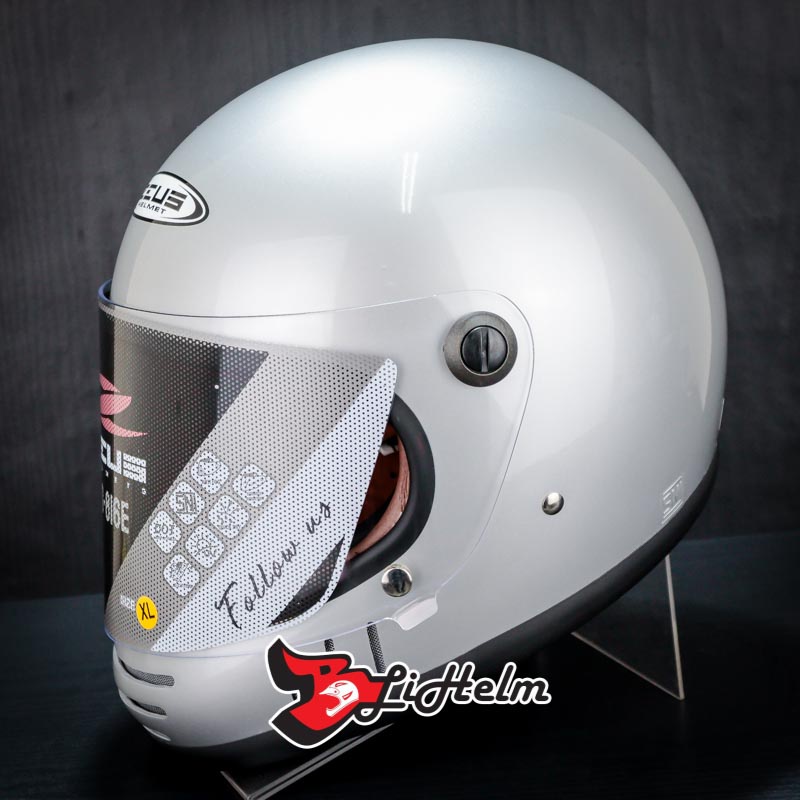 Jual Zeus Helm Zs E Solid Silver Glossy Retro Zs E Classic Zs