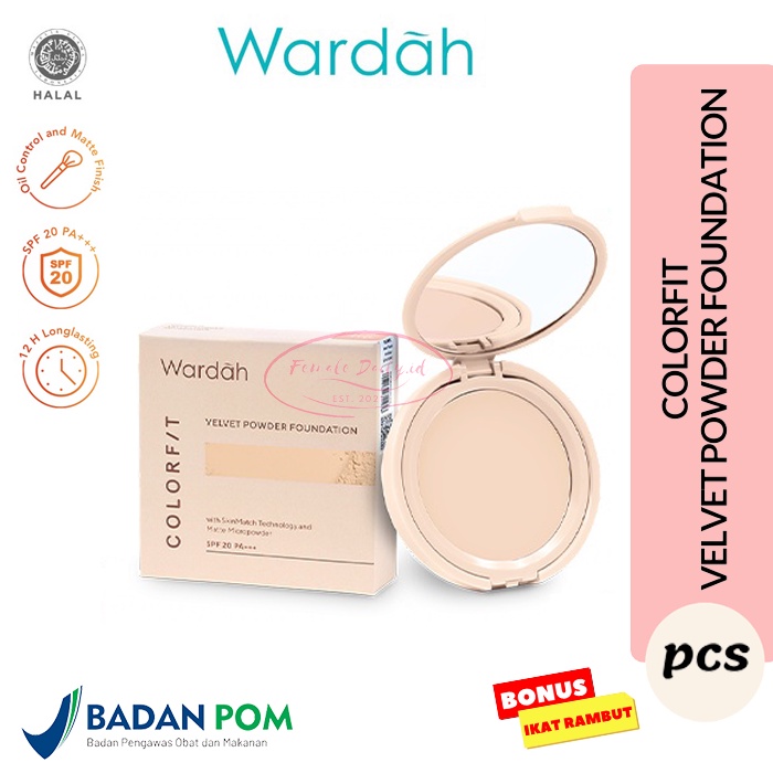 Jual Wardah Colorfit Velvet Powder Foundation Spf Pa G Bedak