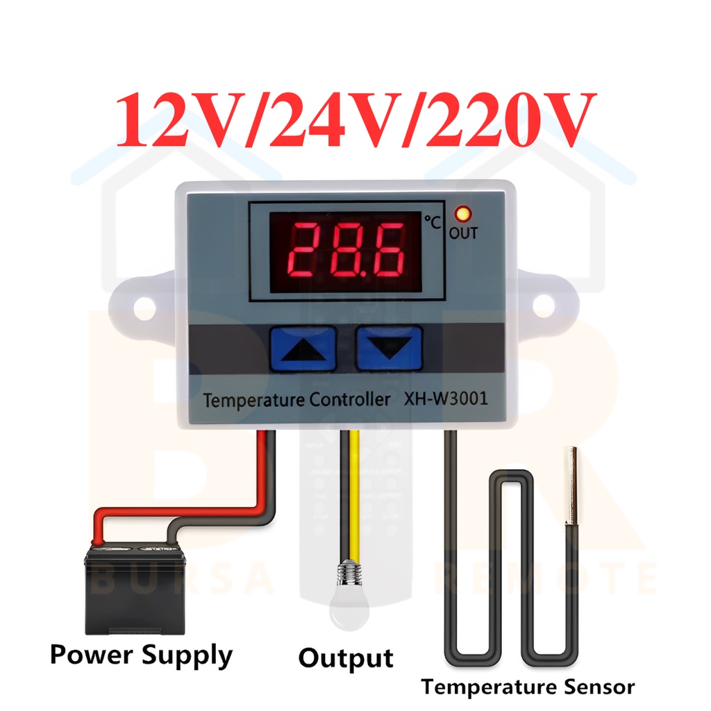 Jual Termostat Digital XH W3001 Temperature Controller Thermostat AC