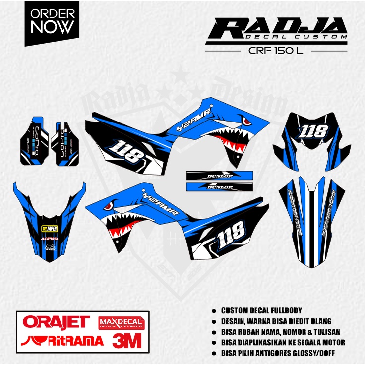 Jual DECAL CRF 150 L FULLBODY 005 DEKAL STIKER 2017 2018 2019 2020