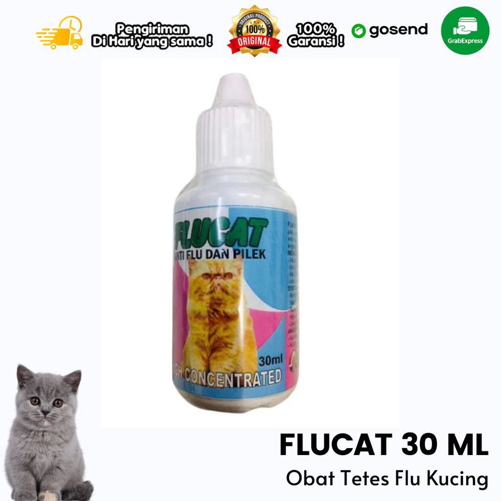 Jual Obat Flu Dan Pilek FLUCAT 30 ML Untuk Kucing Ampuh Shopee Indonesia