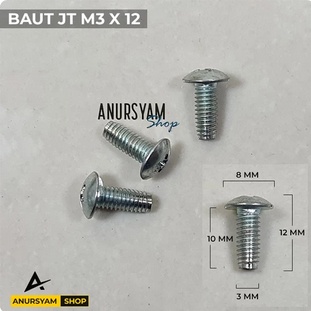 Jual Baut M3 X 12 Baut JT M3x12 Shopee Indonesia