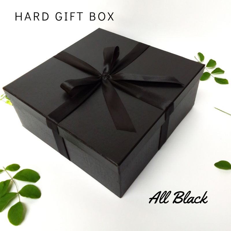 Jual Hard Gift Box All Black Kotak Kado Kotak Hampers Shopee Indonesia