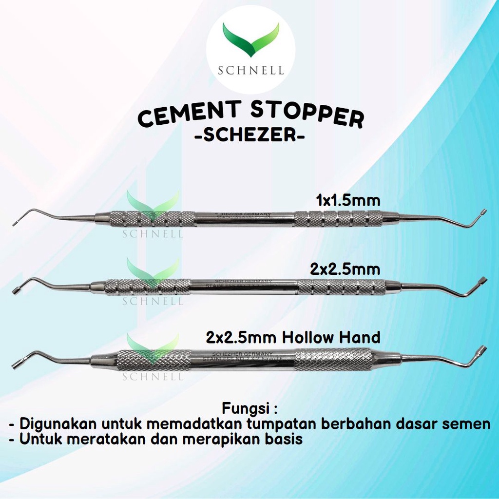 Jual Cement Stopper Plain Tips Schezer Dental Instrument Shopee Indonesia