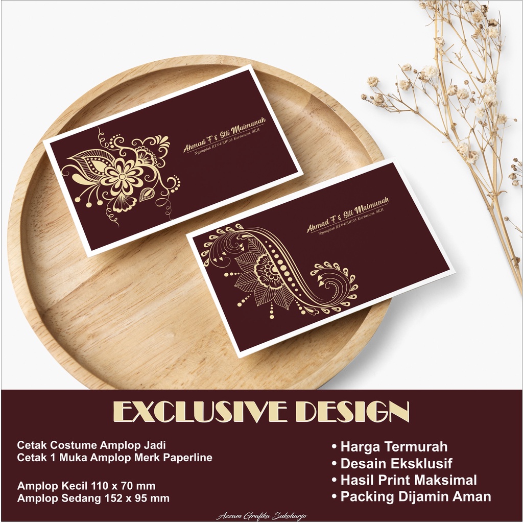 Jual Amplop Kondangan Paperline Ornamen Batik Murah Eksklusif Desain