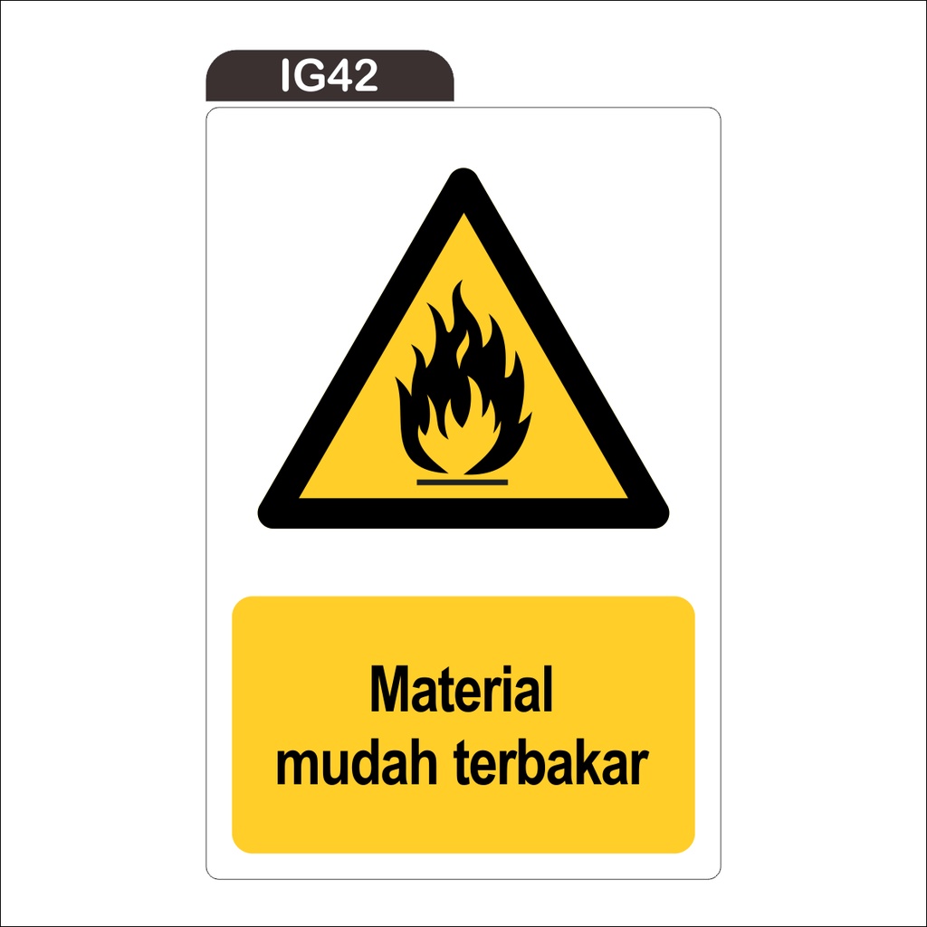 Jual Rambu Material Mudah Terbakar Sticker Only Shopee Indonesia