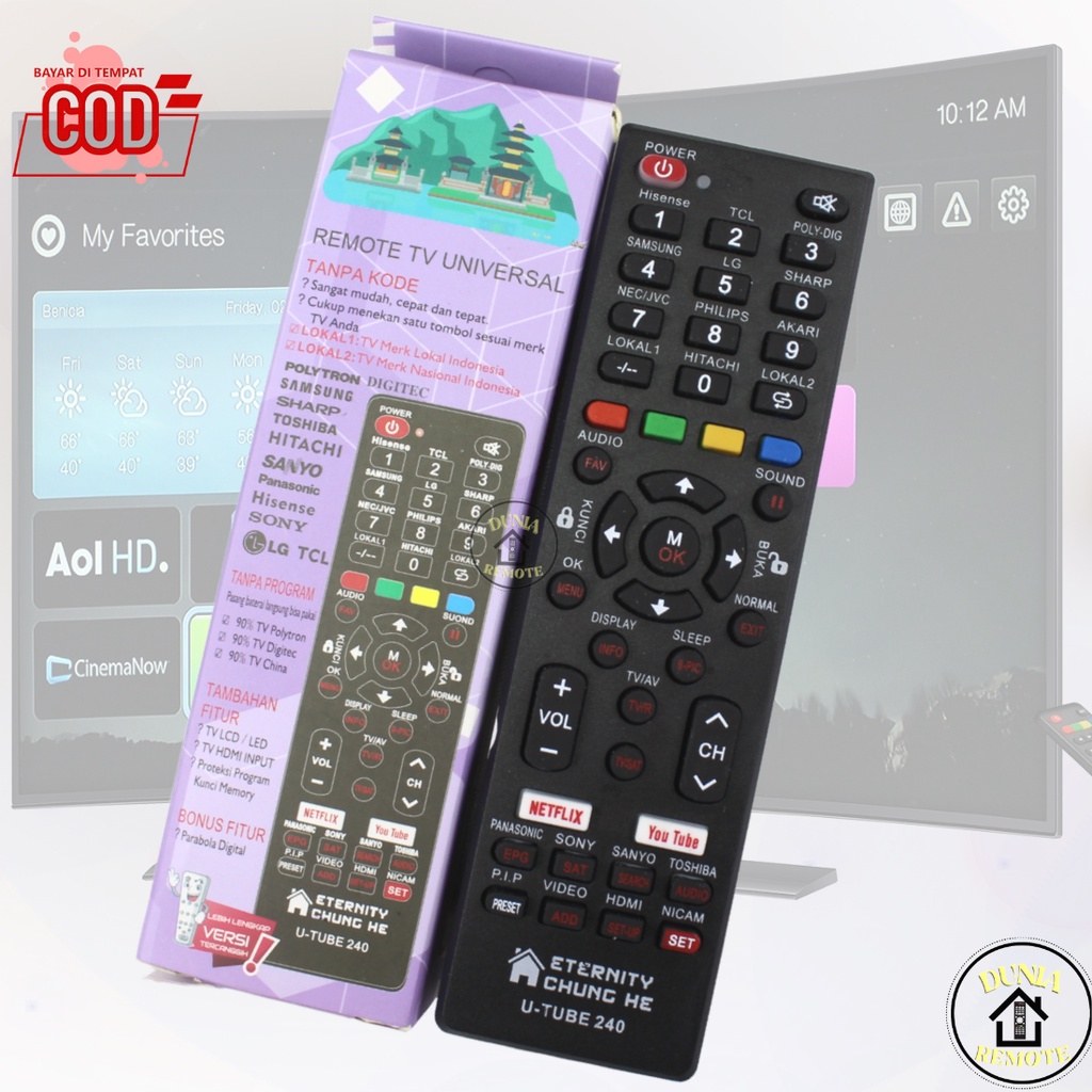 Jual Remot Remote TV Changhong Android Smart TV LED Infrared Youtube