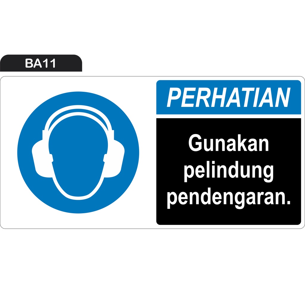 Jual Rambu Perhatian Gunakan Pelindung Pendengaran Sticker Only