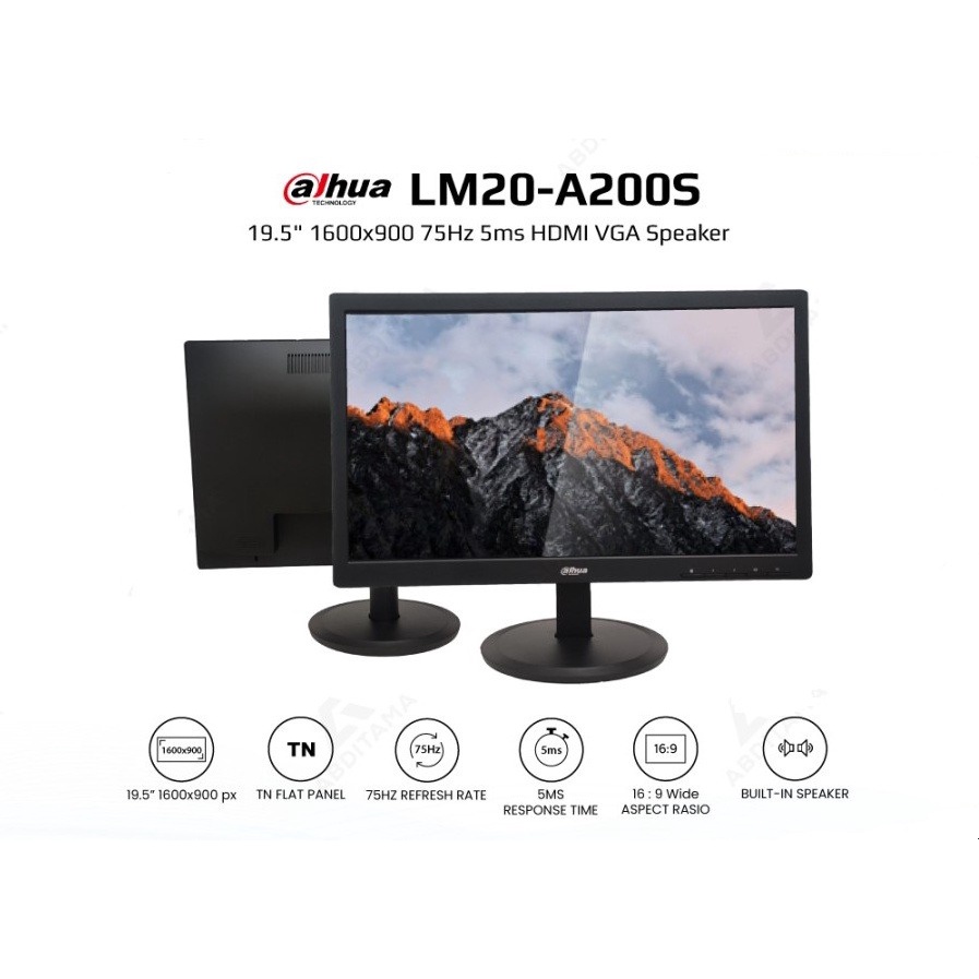 Jual MONITOR LED DAHUA 20 INCH DHI LM20 A200S Shopee Indonesia