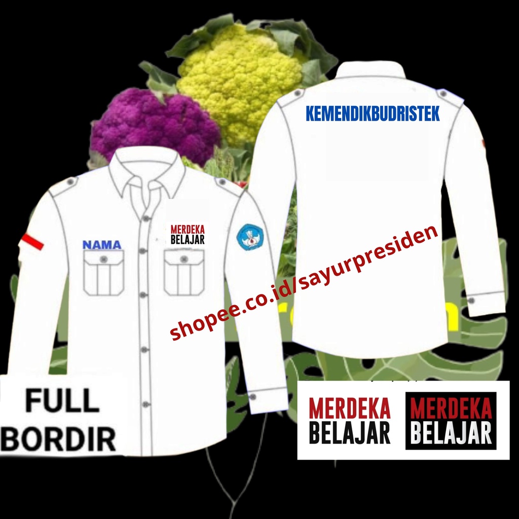 Jual Panjang Kemeja KEMENDIKBUDRISTEK Baju KEMENDIKBUDRISTEK Seragam