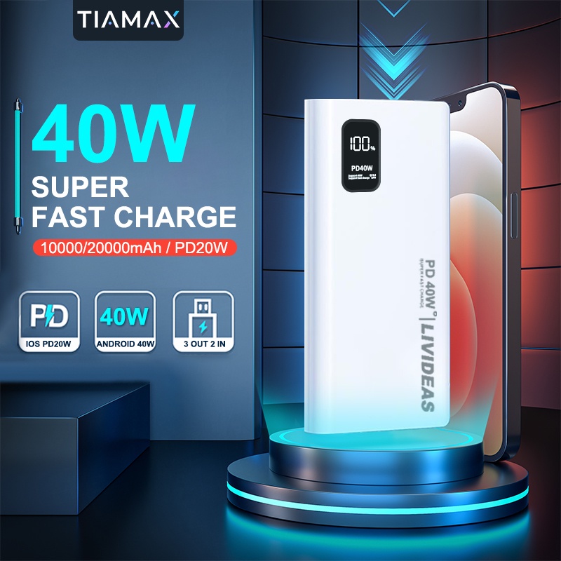 Jual Tiamax Powerbank Mah Powerbank Fast Charging Power Bank Pd