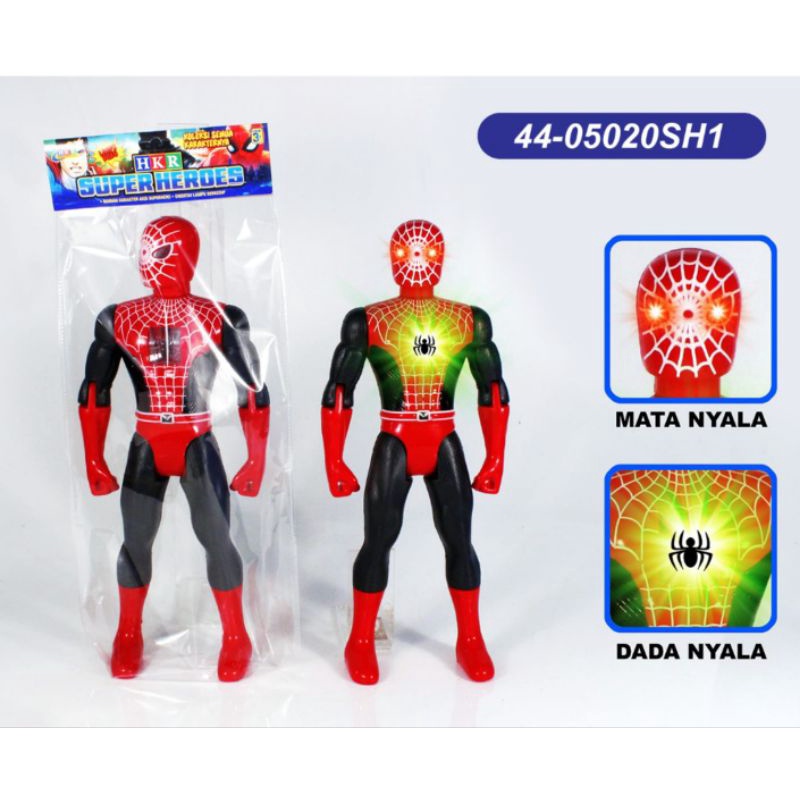 Jual Mainan Robot Spiderman Kapten Amerika Figure Lampu Dan Suara