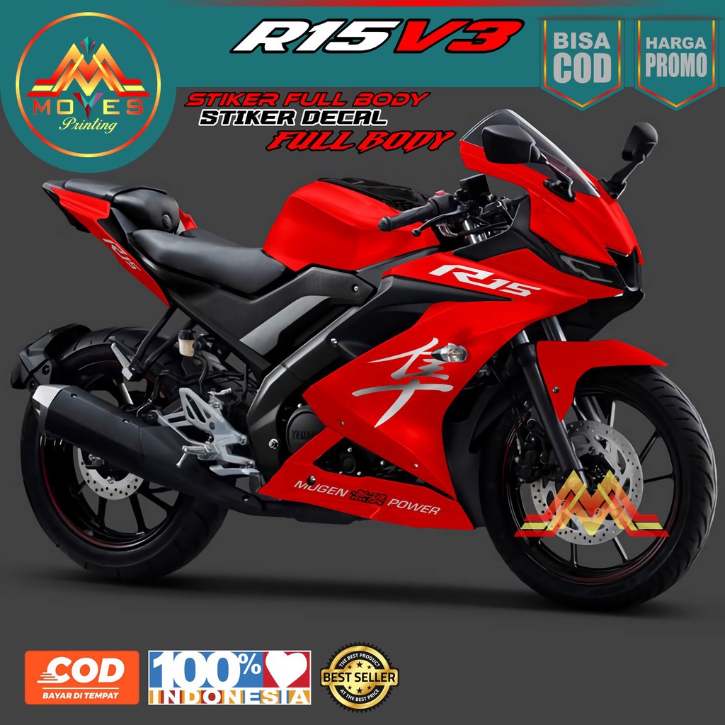 Jual Bisa Cod Decal Sticker Motor R 15 V3 Full Body Polosan Decal R15