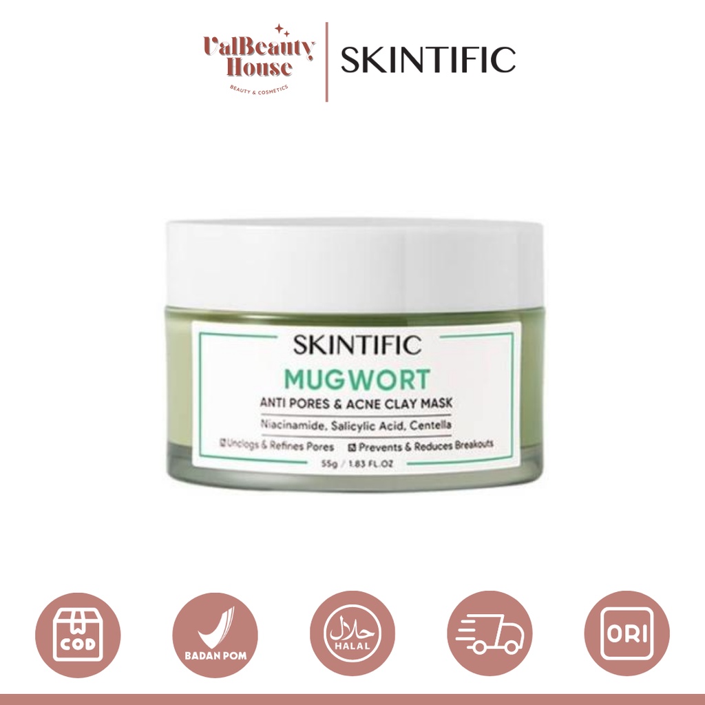 Jual Skintific Mugwort Mask Anti Pores Acne Clay Mask G