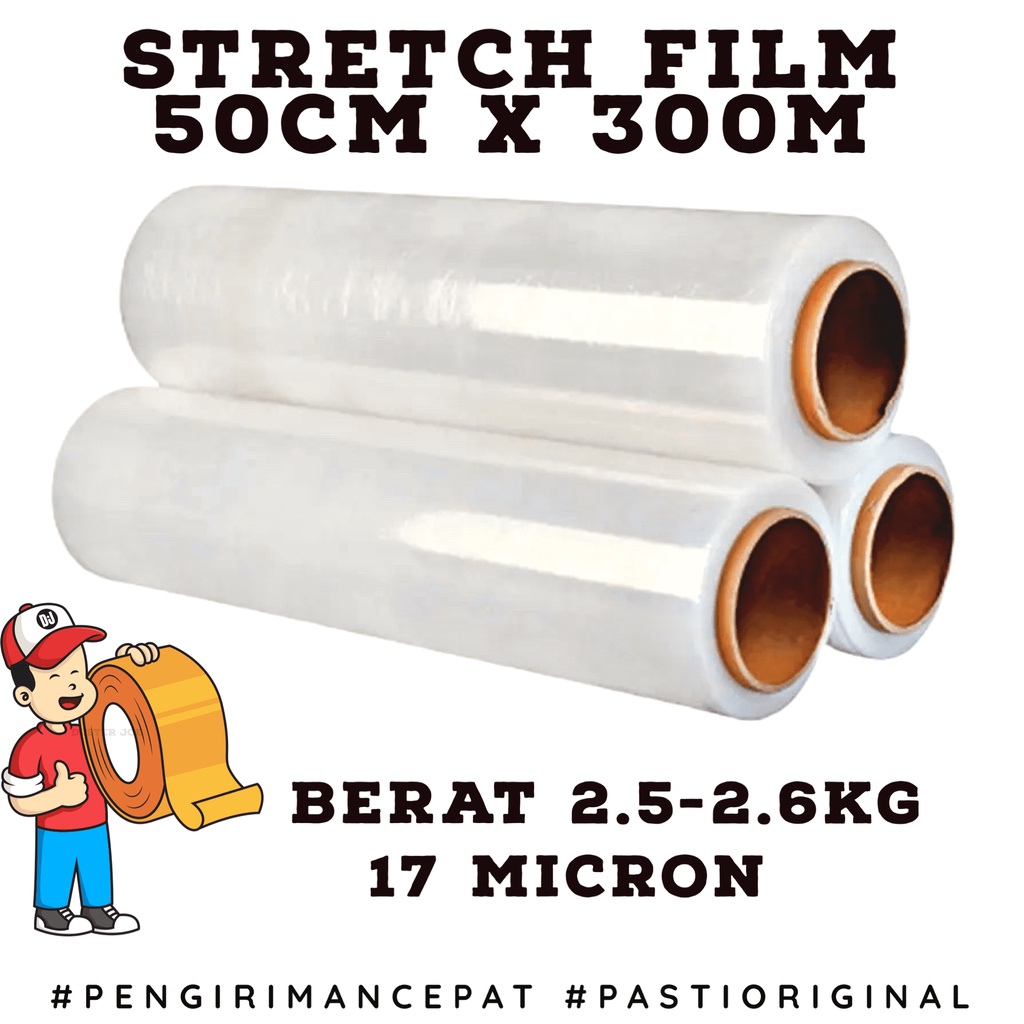 Jual Plastik Wrapping BENING Sinar Ross 50cm X 300m Stretch Film PER 1