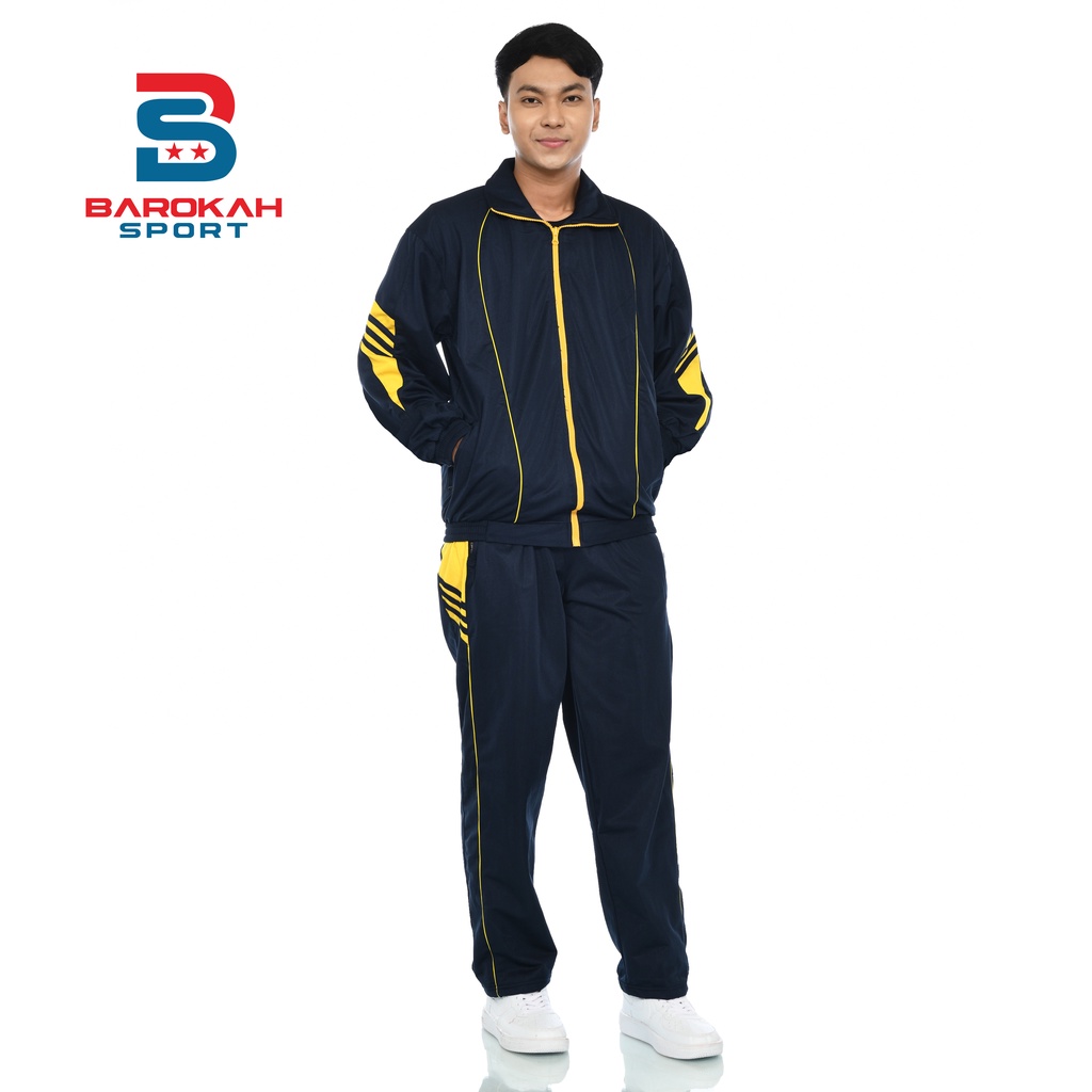 Jual Barokah Sport Fashion Pria Jaket Olahraga Stelan Set Olahraga