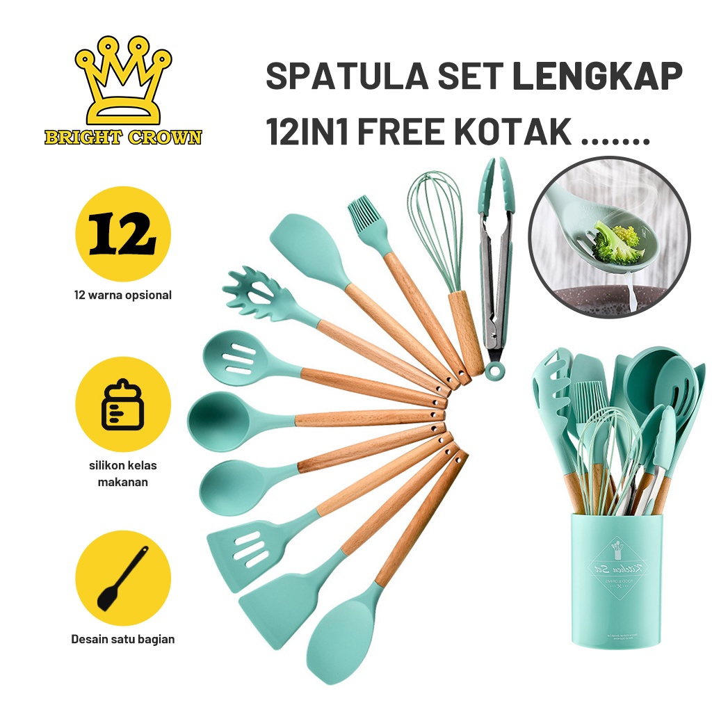 Jual Bright Crown Spatula Silicon Sutil Silicon Dapur Peralatan Masak