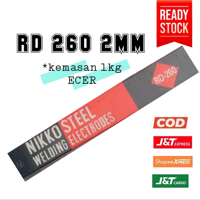 Jual Kawat Las RD260 2mm ECERAN 1KG 1KG RD 260 2 0mm Shopee Indonesia