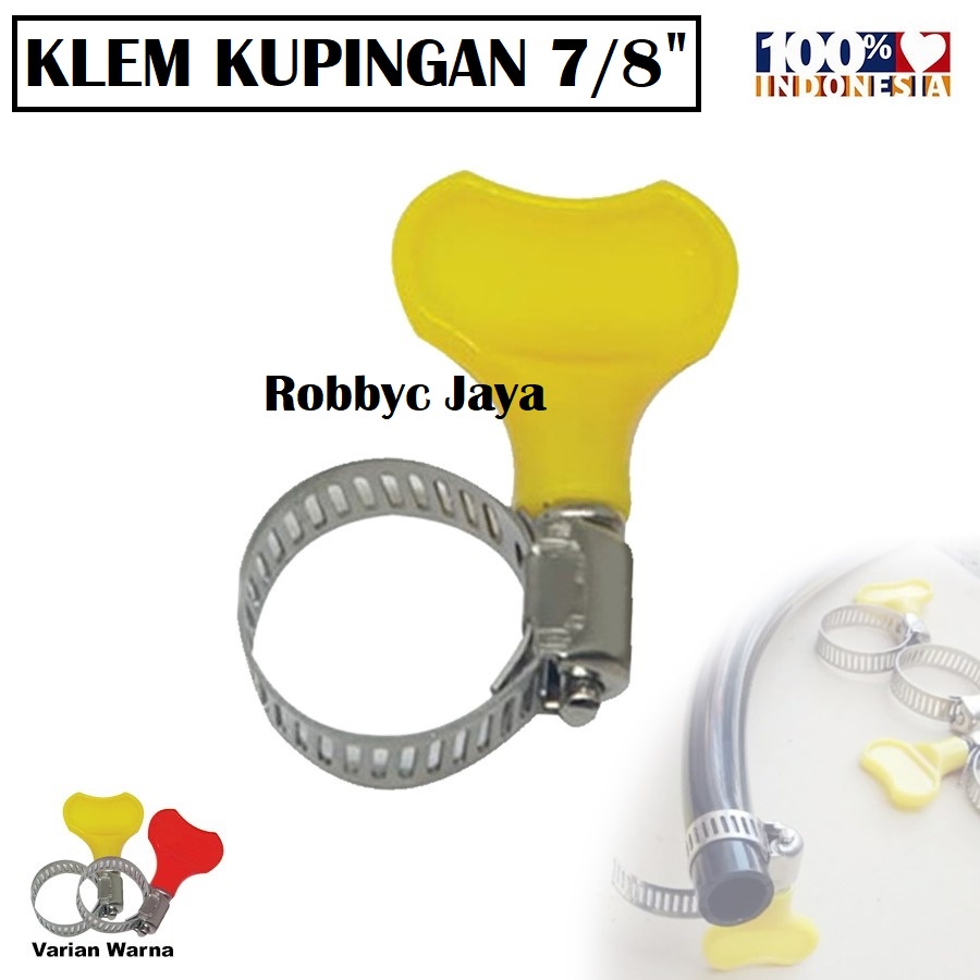 Jual Klem Selang Gas Kupingan Hose Clamp Gagang Putar Selang