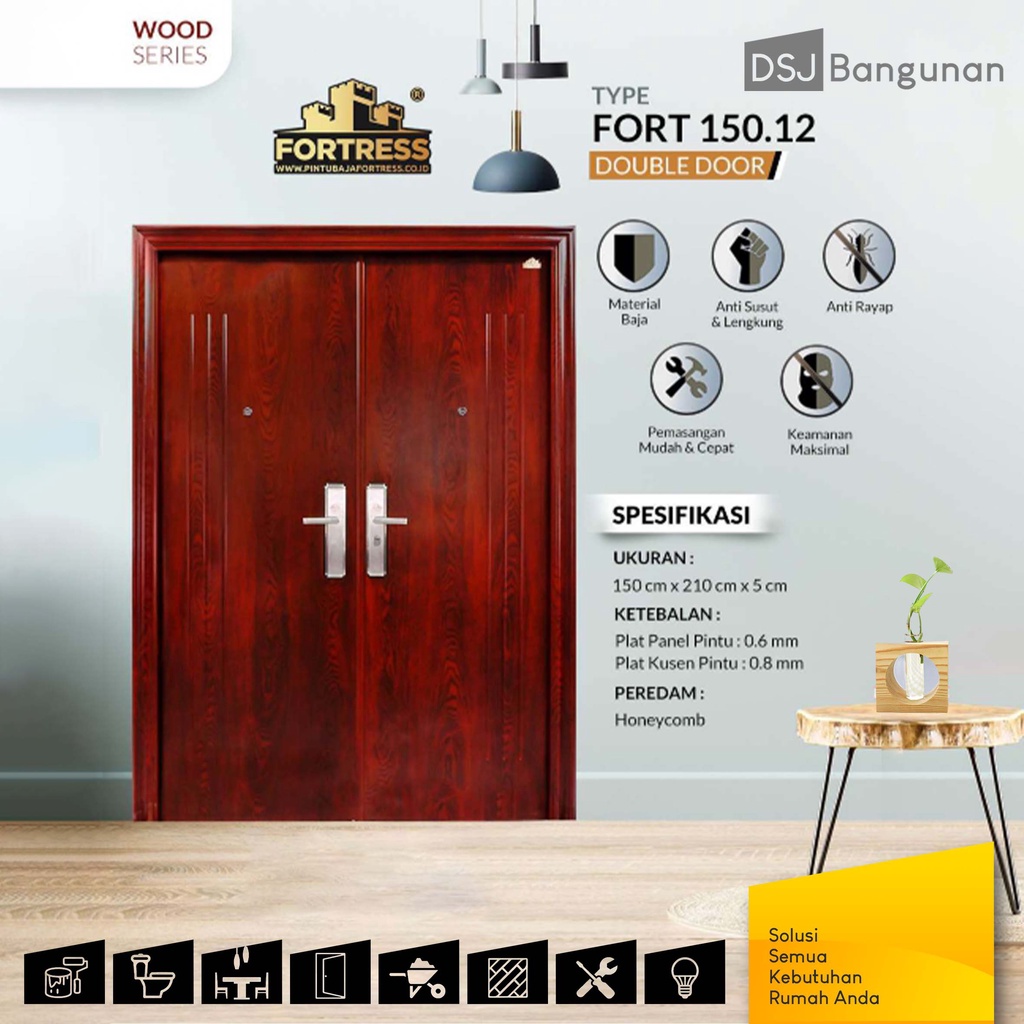 Jual Fortress Pintu Baja Fort Wood Series Shopee Indonesia