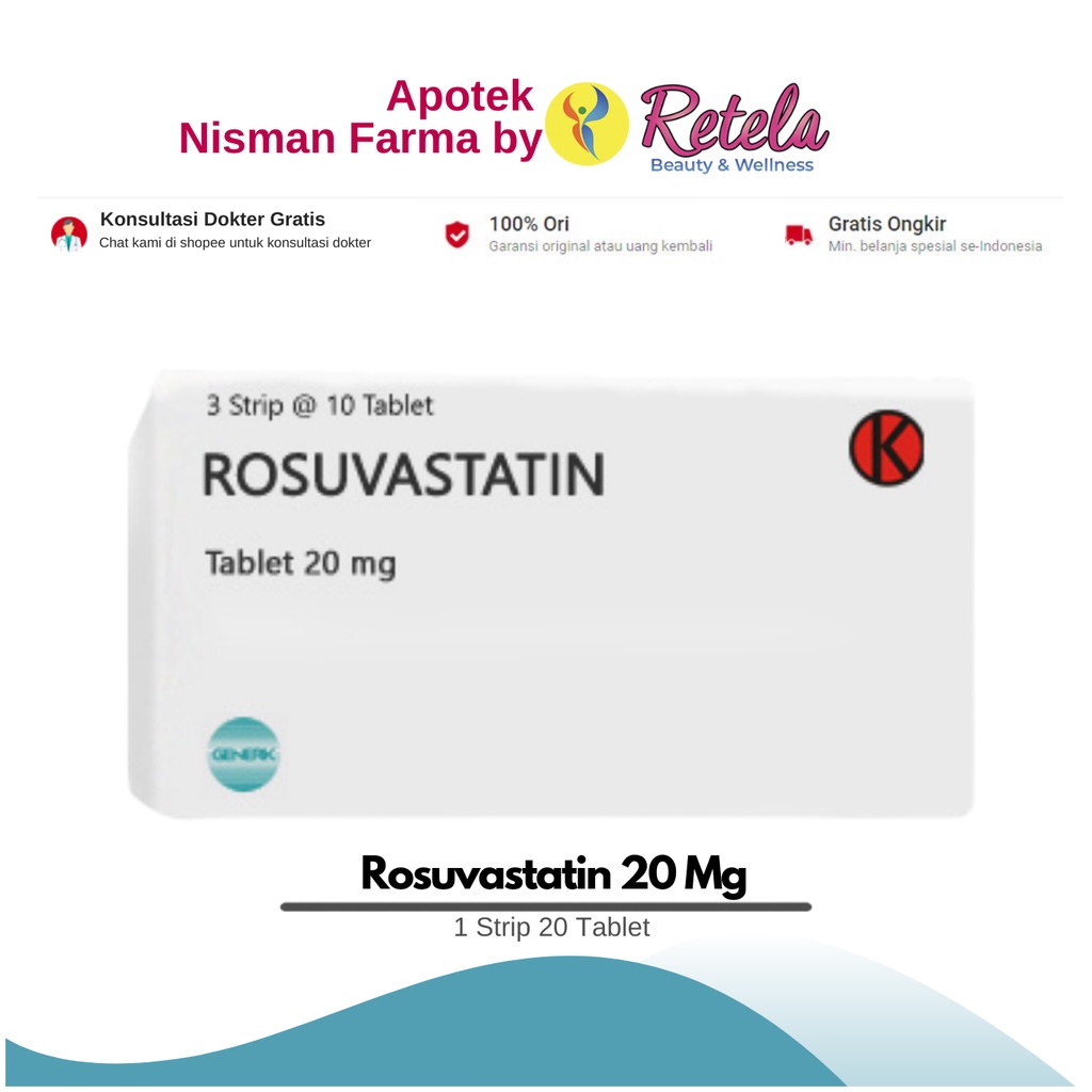 Jual Rosuvastatin Mg Strip Tablet Shopee Indonesia