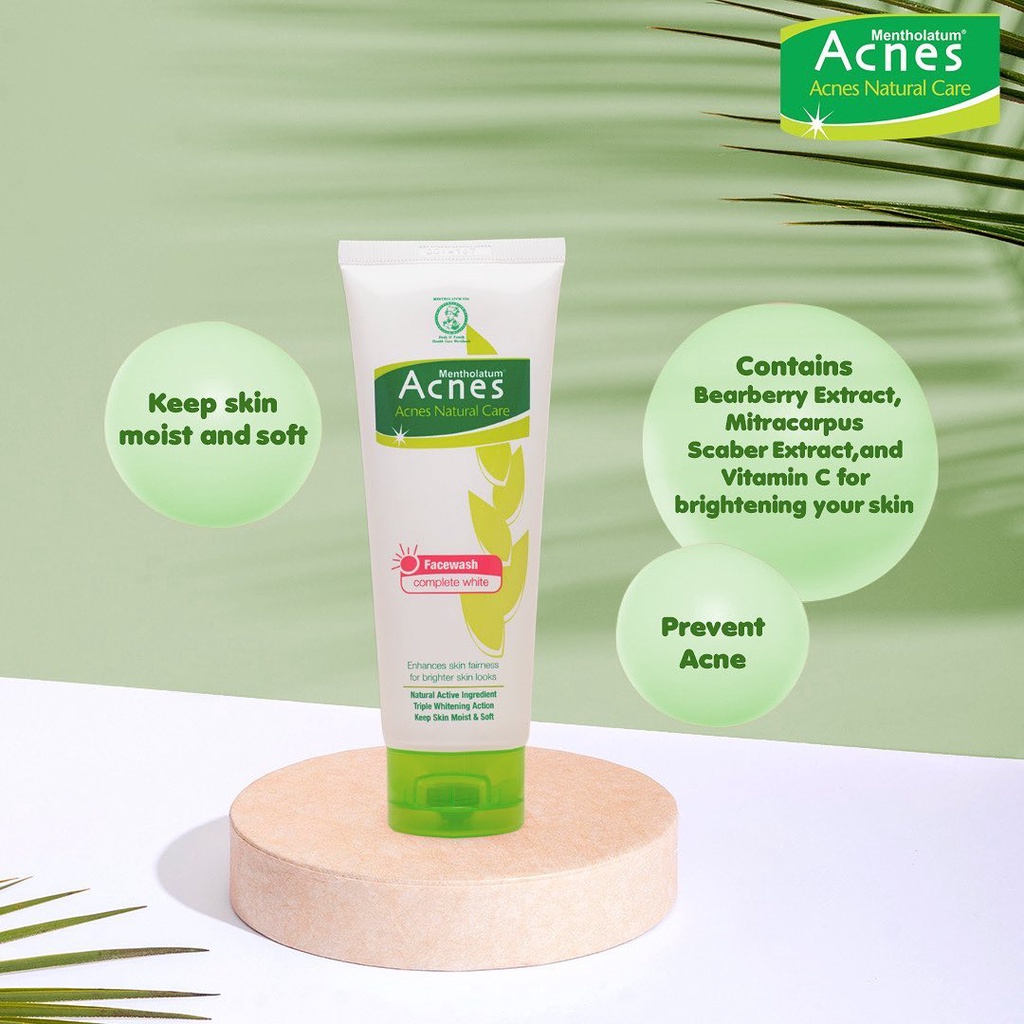 Jual Acnes Complete White Face Wash Gr Shopee Indonesia