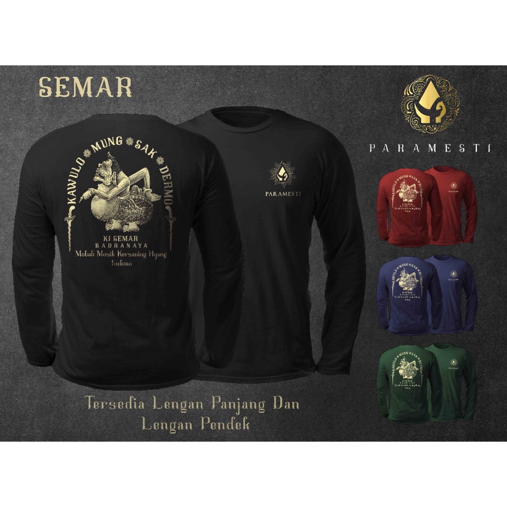 Jual Kaos Wayang Ki Semar Lengan Panjang Seni Budaya Jawa Cotton