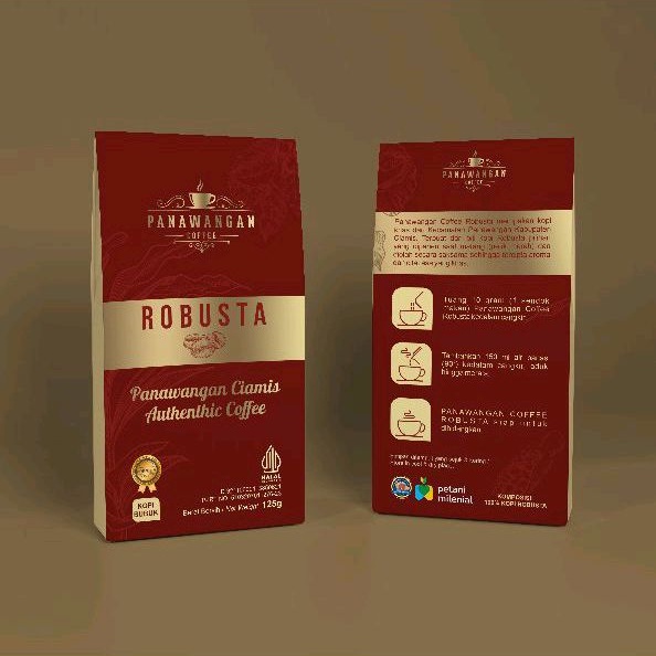 Jual Kopi Robusta Bubuk 125gr Premium Panawangan Coffee Kopi Ciamis